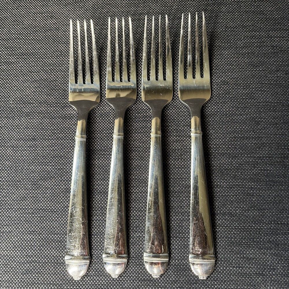 Towle Copenhagen Dinner Forks Set of 4 18/10 Glossy Stainless Flatware China